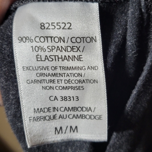 Rough Dress men's medium longsleeve cotton tee charcoal heathered grey - Picture 2 of 5